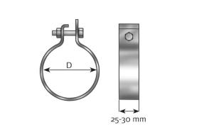 DINEX 99715 - SILENCIOSO DIN CLAMP INOX  114,5 M